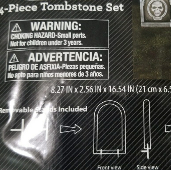 Halloween 4-Piece Tombstone Set - Picture 6 of 6